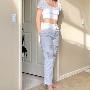 PacSun Ripped White Jeans